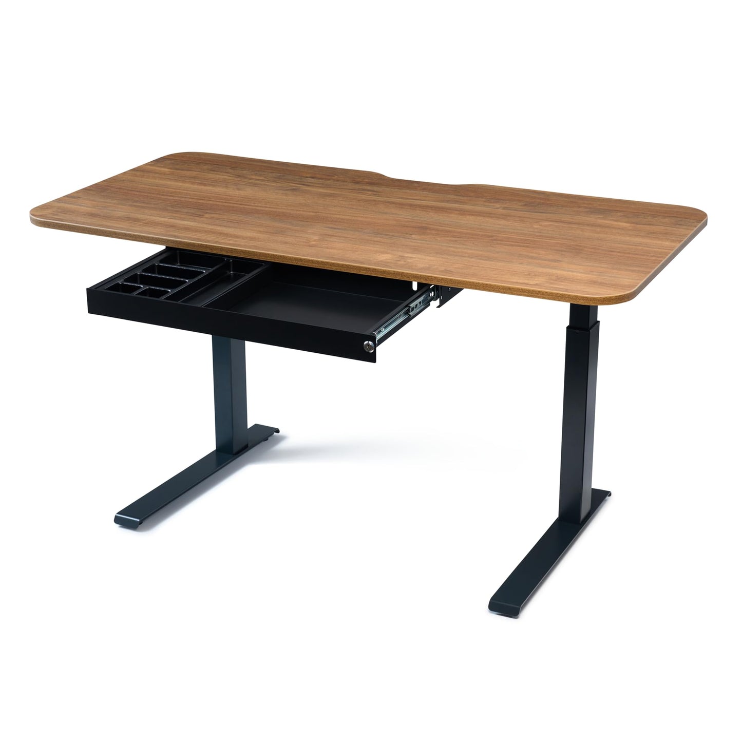 PERFECT POSTURE Max Under Desk Storage Drawer – Large Desk Drawer with Lock for Regular & Sit-Stand Standing Desks, Black (26.7” x 13”)