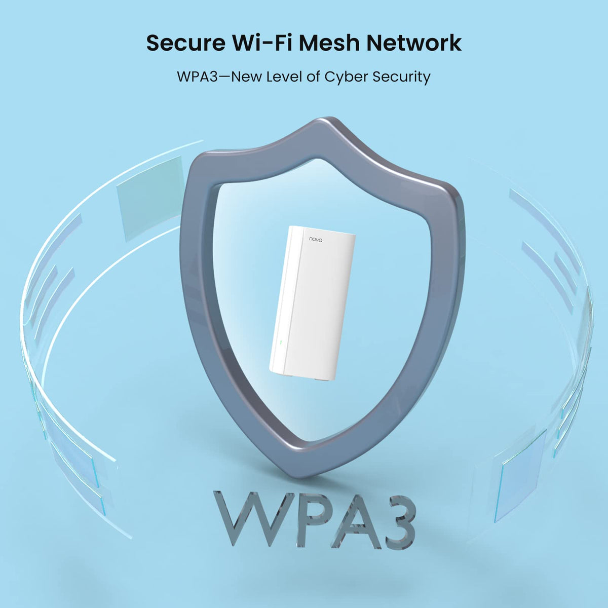 Tenda AX3000 Mesh WiFi 6 System Nova MX12-5000 sq.ft WiFi Coverage - Dual-Band Mesh Network for 160+ Devices - 3 Gigabit Ports per Unit Support Auto-backhaul- 2-Pack
