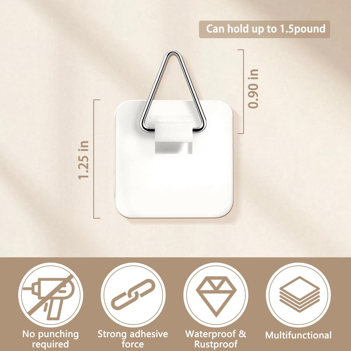 mwellewm 40 Pieces Invisible Adhesive Plate Hanger Vertical Plate Holders for The Wall Hooks Decorative Plates Wall Holders for Display 1.25 Inch