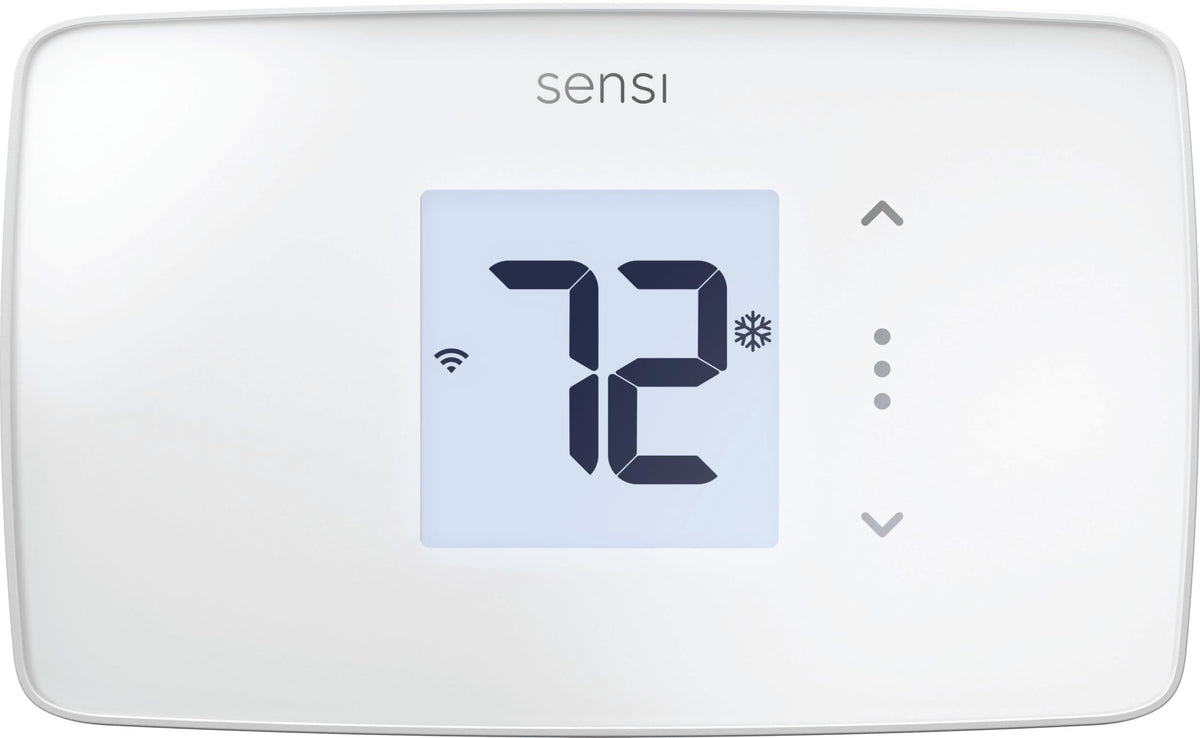 Sensi Lite Smart Thermostat, Programmable, WiFi, Easy DIY, Works With Alexa, ENERGY STAR Certified, ST25W, Most Systems C-Wire Not Required, C-Wire needed with Heat/Cool Only & Heat Pump System -White