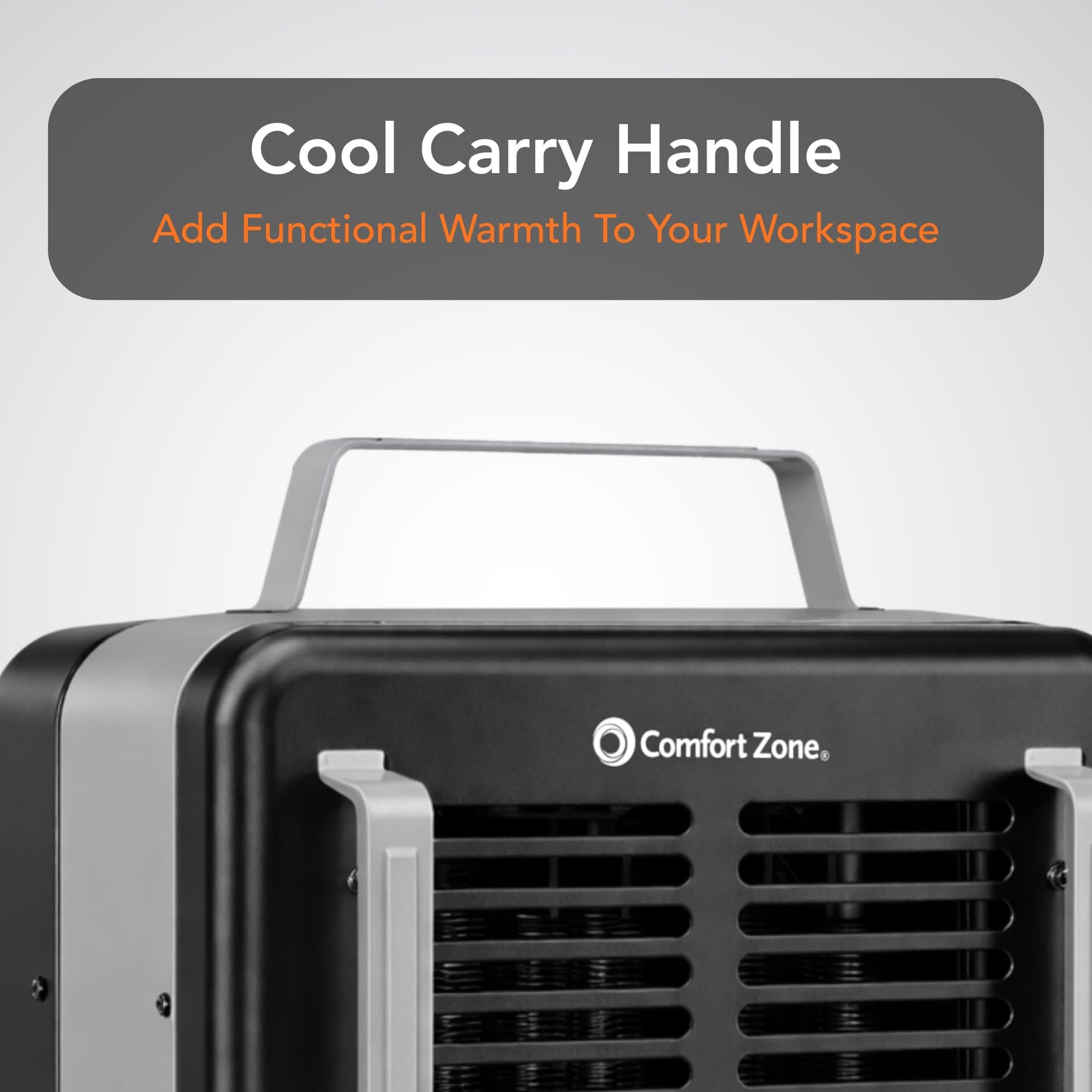 Comfort Zone Electric Portable Milkhouse Style Utility Space Heater with Adjustable Thermostat, Overheat Protection, and Safety Tip-Over Switch, Ideal for Garage or Greenhouse, 1,500W, CZ798BK