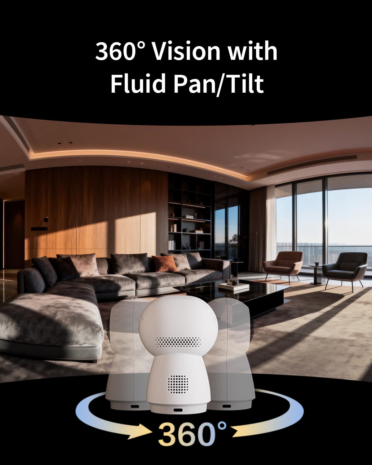 Aqara 4K UHD Dual-Lens Matter Camera Hub G350, Indoor Security Camera 9X Zoom, 360° Pan & Tilt, AI Auto-Tracking, Face/Gesture Recognition, Works with Apple HomeKit, Alexa, Google Home, SmartThings