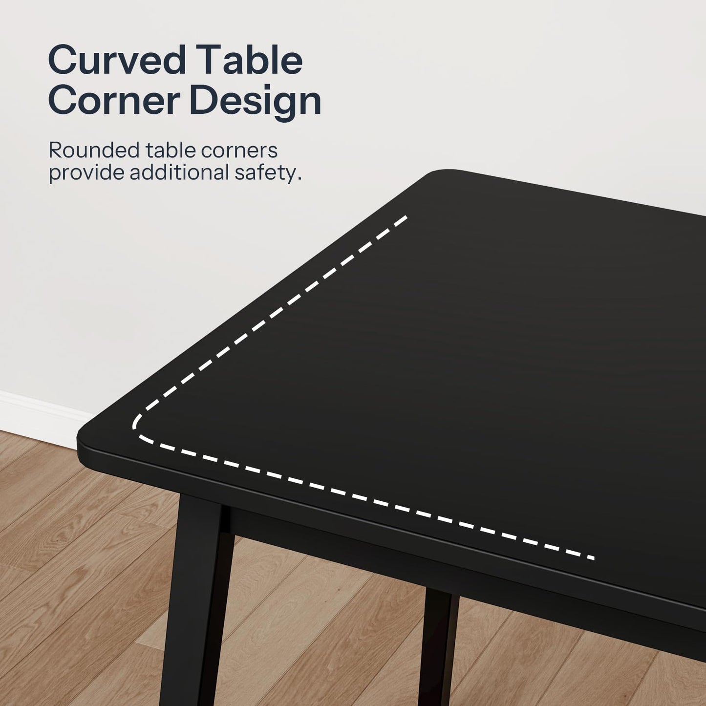 HOOBRO Bamboo Dining Table, Square Dining Table for 2, 27.6" Kitchen Table for Small Space, Writing Table, Easy to Assemble, for Dining Room, Living Room, Office, Kitchen, Apartment, Black BK70CZ01G1