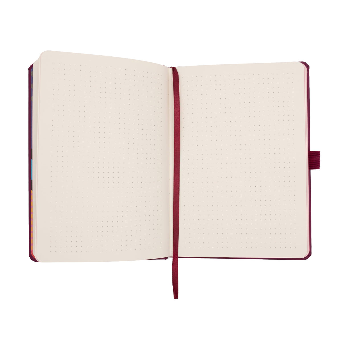 Soulbook - Notebook Hardcover Medium A5, 176 Dotted Pages Journal with Pen Loop, Fuchsia