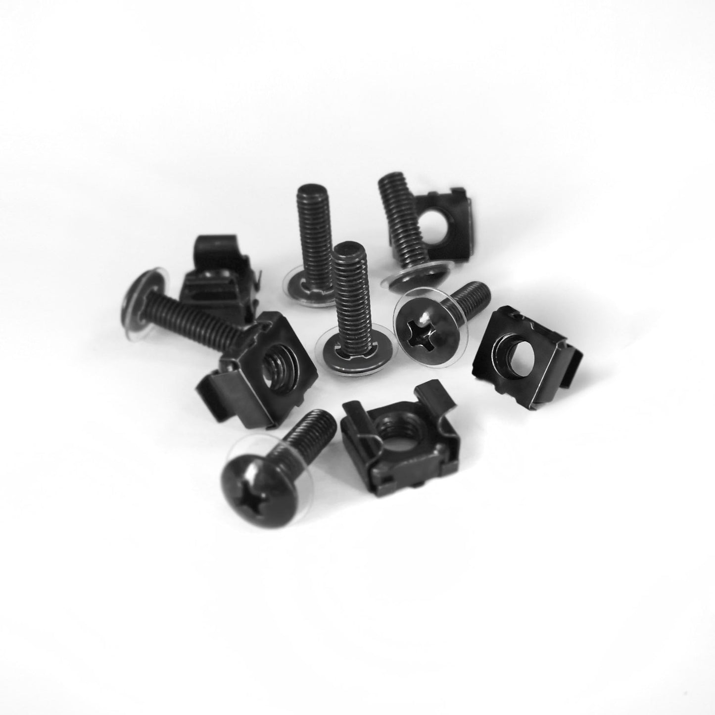 RIVECO M5 Rack Screws & Cage Nuts for Server Cabinets & Racks Mounting Network Equipment Clip Nuts 50 Sets Black
