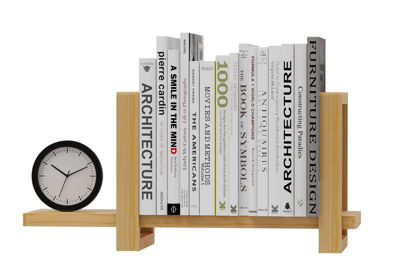 Soultopxin 100% Solid Wood Adjustable Desktop Bookshelf, Retro Tabletop Bookshelf, Desk Shelf Living Room, Home, Office, Perfect for Magazine, Books, Cookbooks, No Tools Required to Assemble (Yellow)