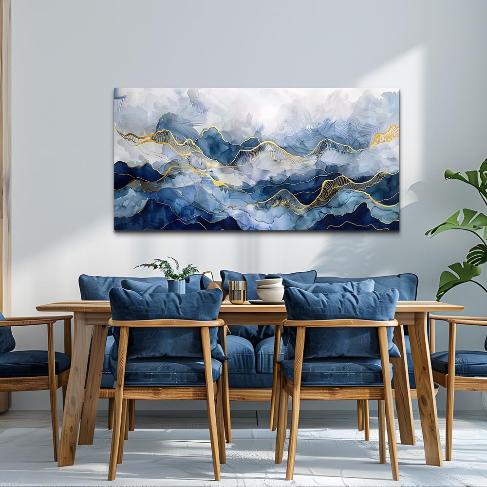 FUHAIHUA Abstract Ink Paintings Canvas Decor For Bedroom Wall Art For Living Room Office Decorations Minimalism Pictures Canvas Prints Artwork Ready to Hang Modern Home Decor 20"X40"