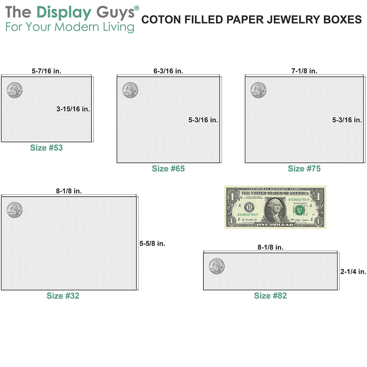 TheDisplayGuys - 25-Pack #11 Cotton Filled Cardboard Paper Jewelry Boxes Gift Case - Kraft Brown (2.1" x 1.8" x 0.8") - for Shipping or Storage