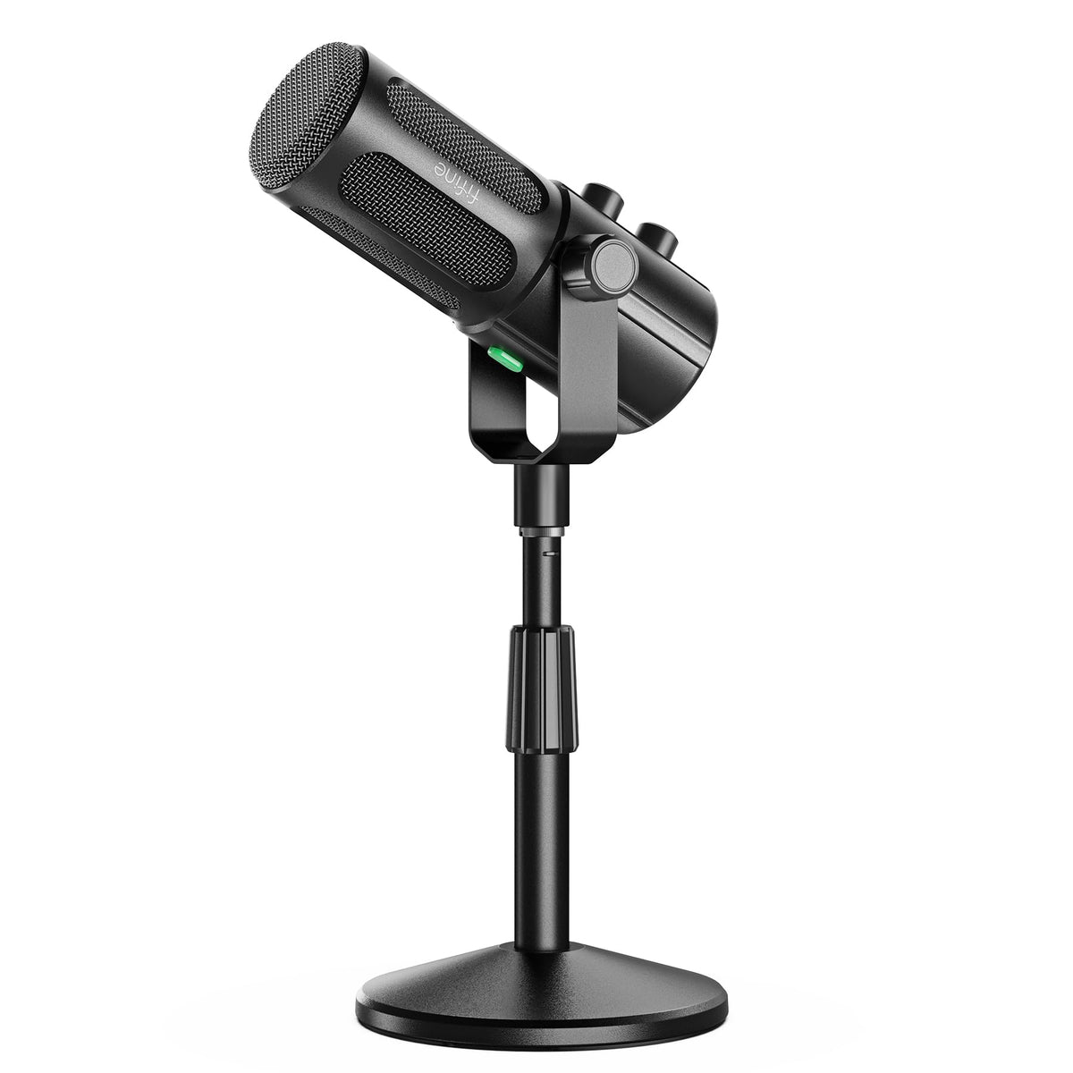 FIFINE AmpliTank TANK6S Vocal-Dynamic-Microphone, XLR-USB-Podcast-Microphone with Desktop Stand, Mute Button, Volume Knob, Studio Metal Built, Streaming-Mic for Content Creation, Music Recording