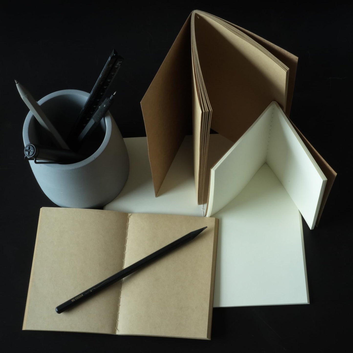SUNUU Blank Passport Size Travelers Notebook Inserts,Lightweight Journal with Kraft Paper Covers,4.92’’x3.54’’(12.5 cm x 9cm),100 gsm Paper,6 Thread-sewn notebook/384 Pages,Kraft Inner Pages