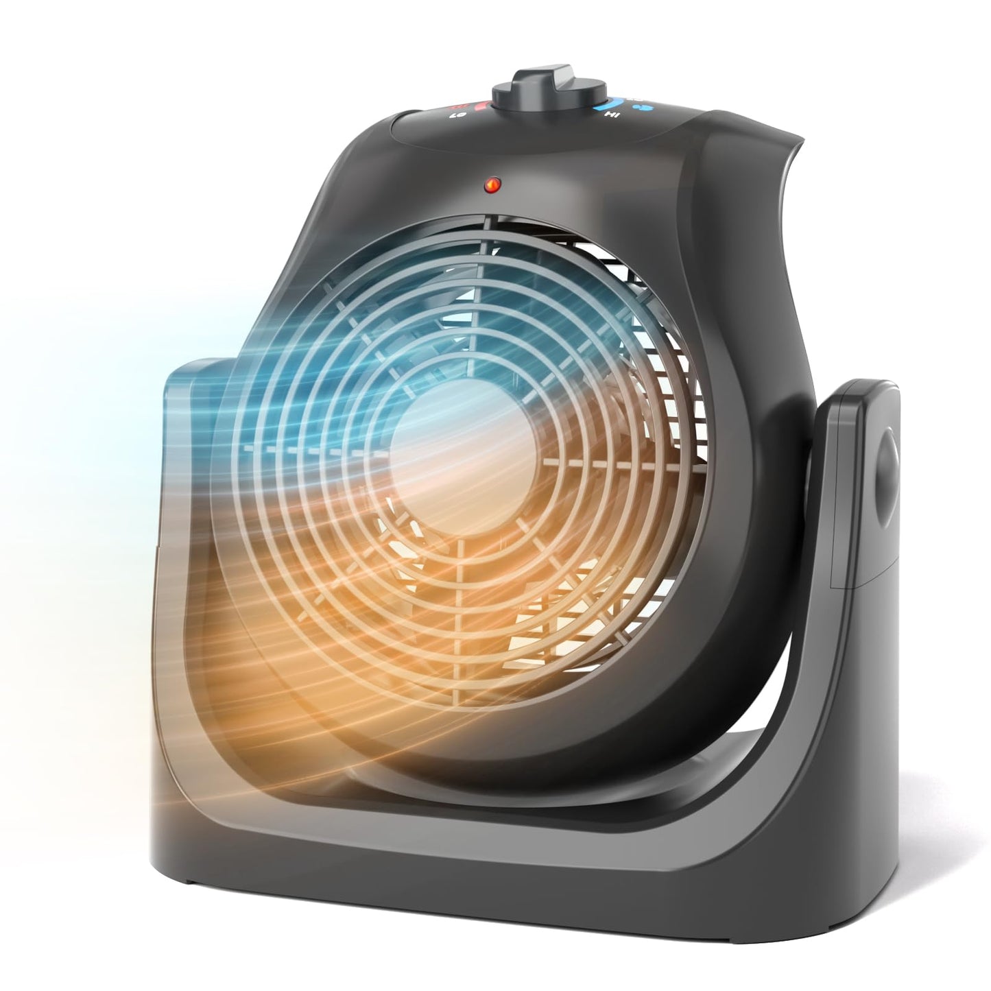 2 in 1 Heater and Fan Combo, Portable Heating and Cooling Fan, Personal Air Calculator Fan with 45° Adjustable, 2 Wind Speeds & Overheat Protection, 1500 & 750W Space Heater for Indoor Use Home Office