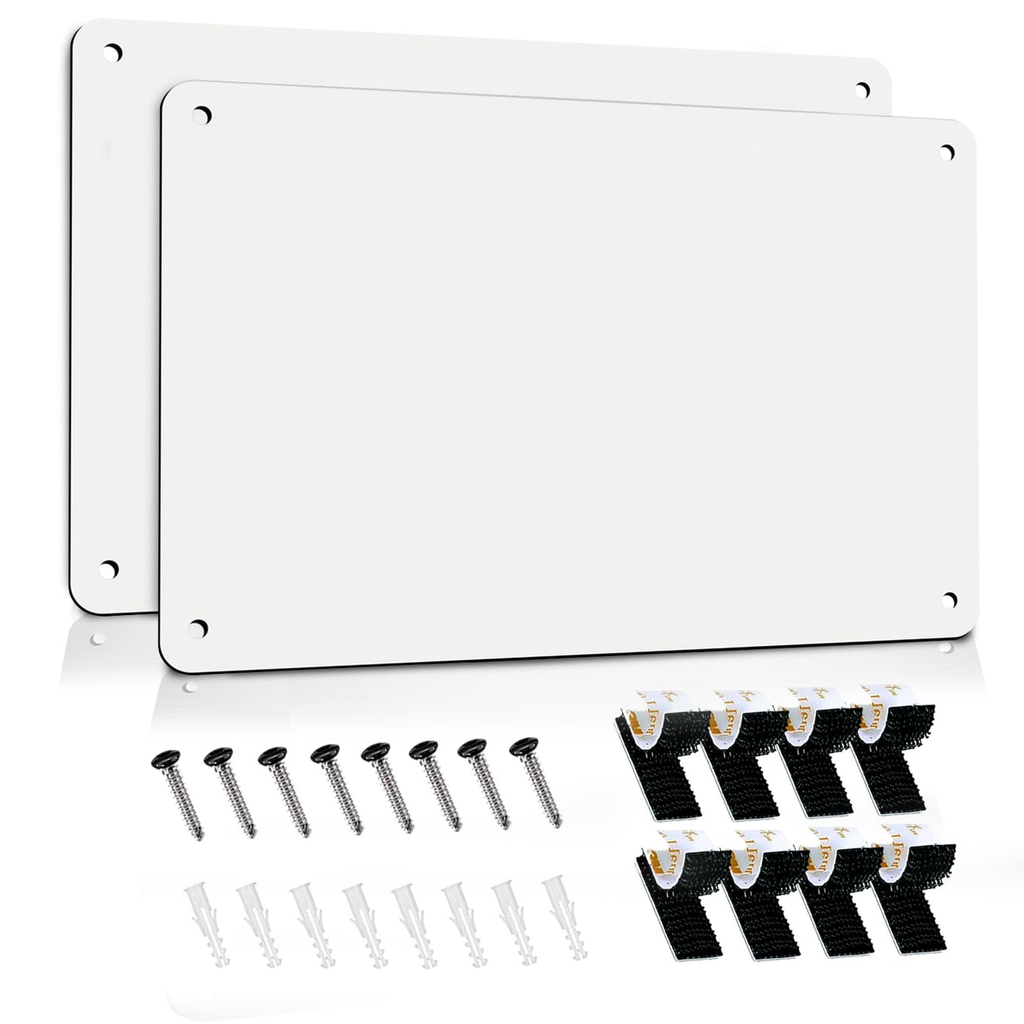 2Pack Magnetic Board 17.5" x 11.4" Magnet Bulletin Board is Suitable for displaying Notes, Photos,Magnetic Letters,Suitable for Walls, refrigerators, cabinets, etc