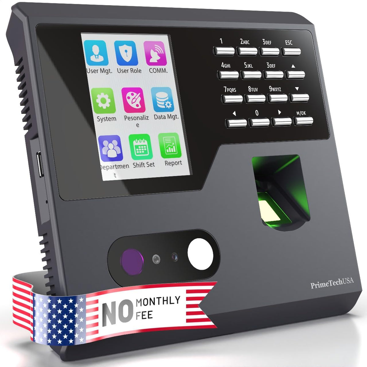 PrimeTechUSA T200 Time Clock for Small Business | No Monthly Fees Clock in Machine for Employees | Time Card Machine | Time Clock Punch Machine | Timeclocks Small Business | Easy Employee Reporting!