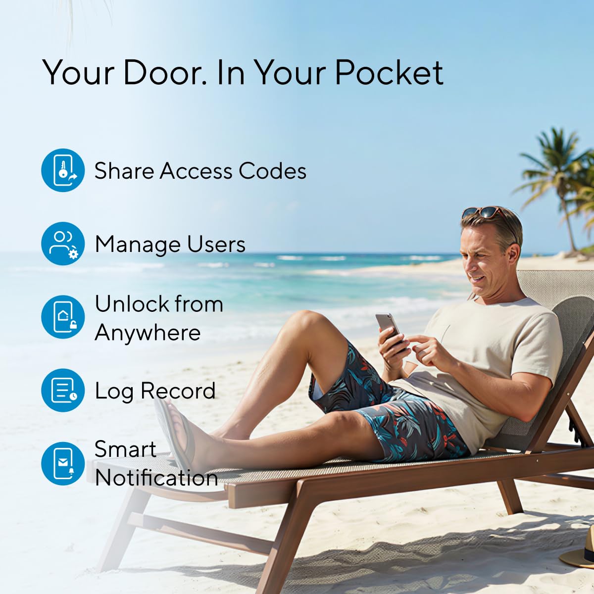 ULTRALOQ Bolt SE Smart Lock, Built-in Wi-Fi, Matter Over Thread, Works with Apple Home, Alexa, Google, 7-in-1 Keyless Entry Deadbolt with Fingerprint ID, App, Keypad, Remote Control, 18 Months Battery