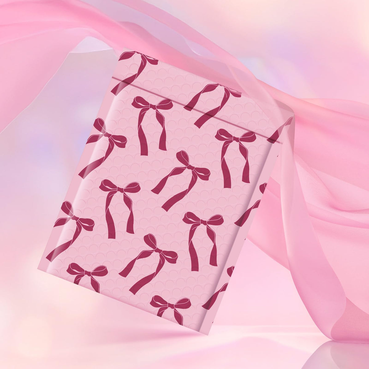 Fuxury Bubble Mailers 6x10" Padded Envelopes 100 Pack Pink Bows Cute Design Bubble Envelopes Usable Size 6x9" Strong Adhesion Pattern Shipping Envelopes Thick Padded Mailer for Mailing Jewelry, Makeup