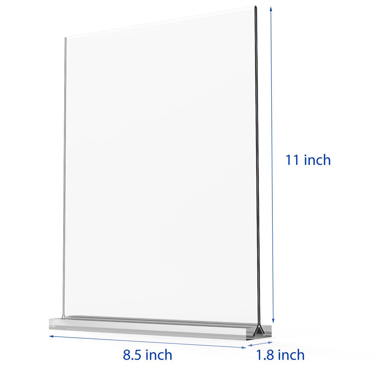 newnewshow Acrylic Sign Holder 8.5x11 Inch 6 Pack Vertical T Shape Double-Sided Desktop Display Holder