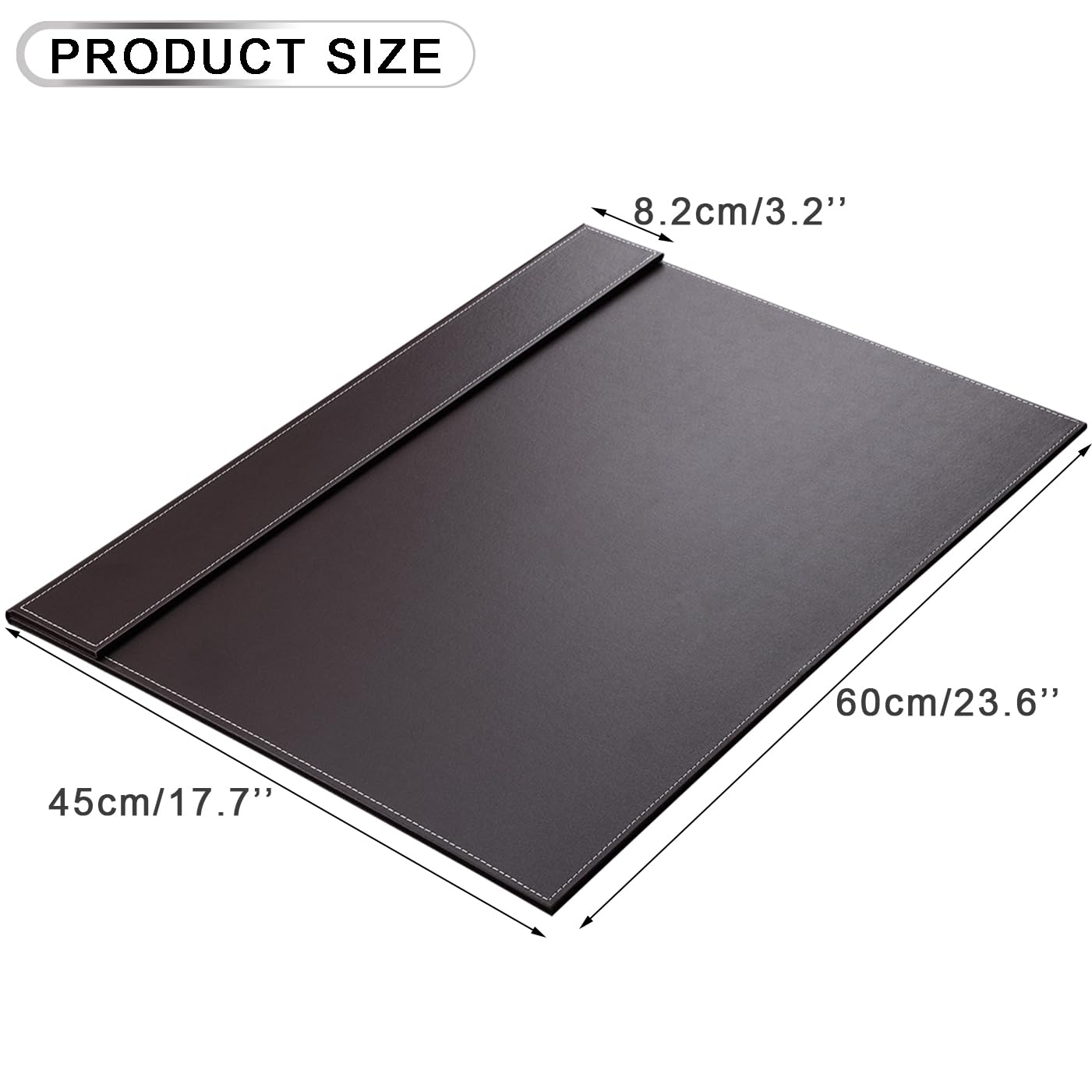 KINGFOM Ultra-Smooth PU Leather Desk Pad & Mat Office Desk Drawing & Writing Board A3/ A4 File Paper Clip Table Protector Mat on Top Large 24''x18'' (Brown)