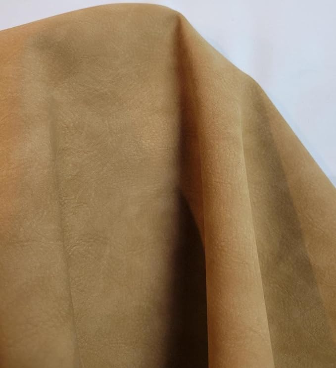 NAT Leathers | Wheat Tumbled Nubuck Calf Soft Faux Vegan Leather PU {Peta