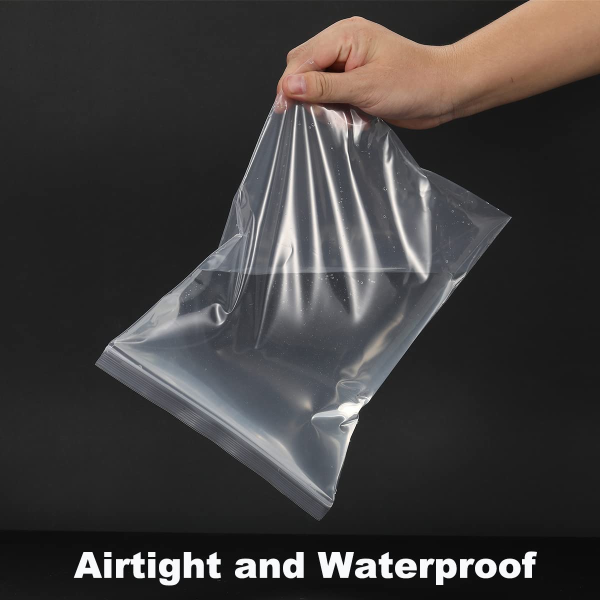 Foopama 100 PCS 5" x 7" Thick 4 Mil Clear Zip Poly Lock Plastic Bags Seal Reclosable Zip Bag Heavy-Duty Photo Cards Envelopes Snacks Seeds Zipper Bags