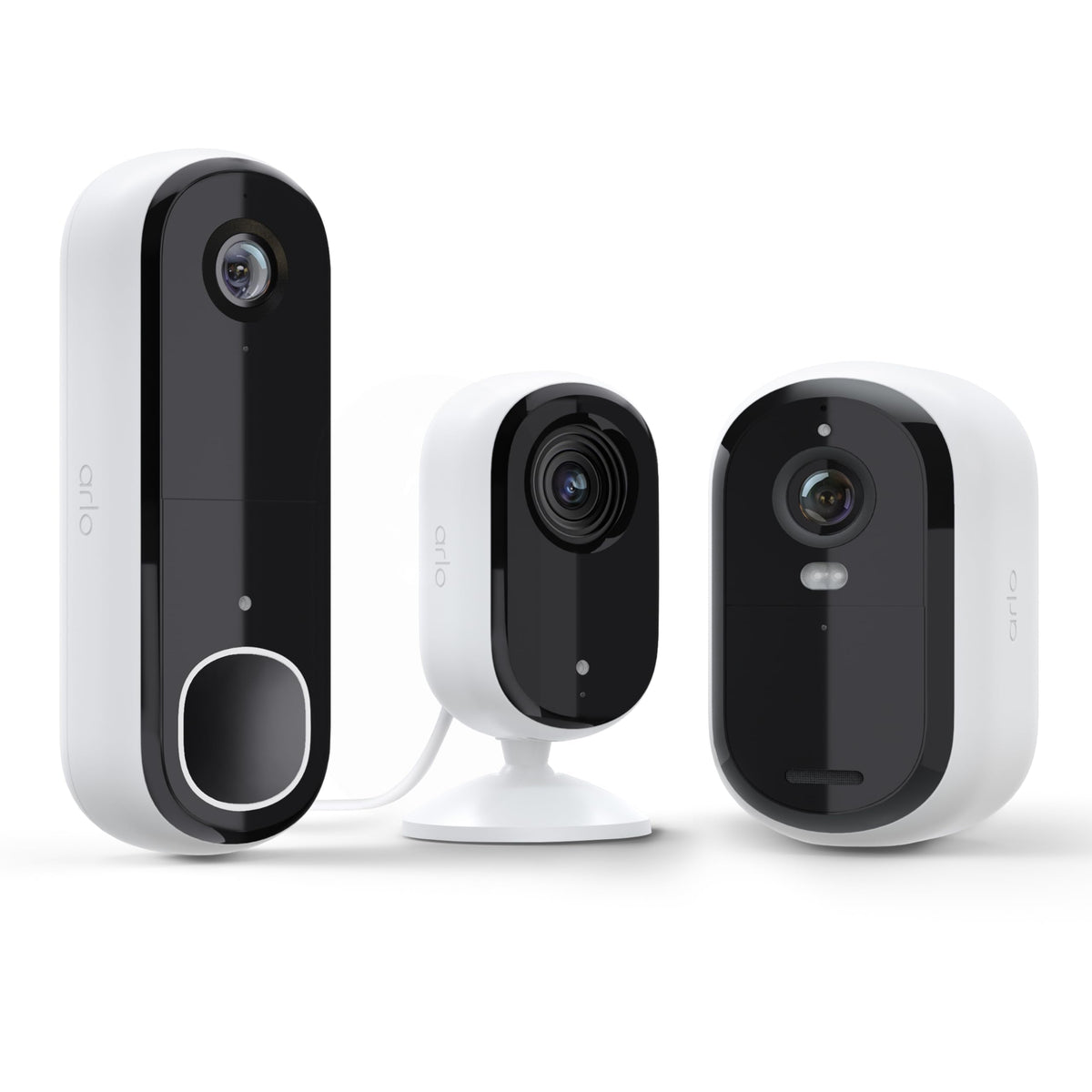 Arlo Essential Whole Home Security Bundle | Outdoor, Indoor, Video Doorbell Camera |2K Resolution|2nd Gen|Indoor - Outdoor