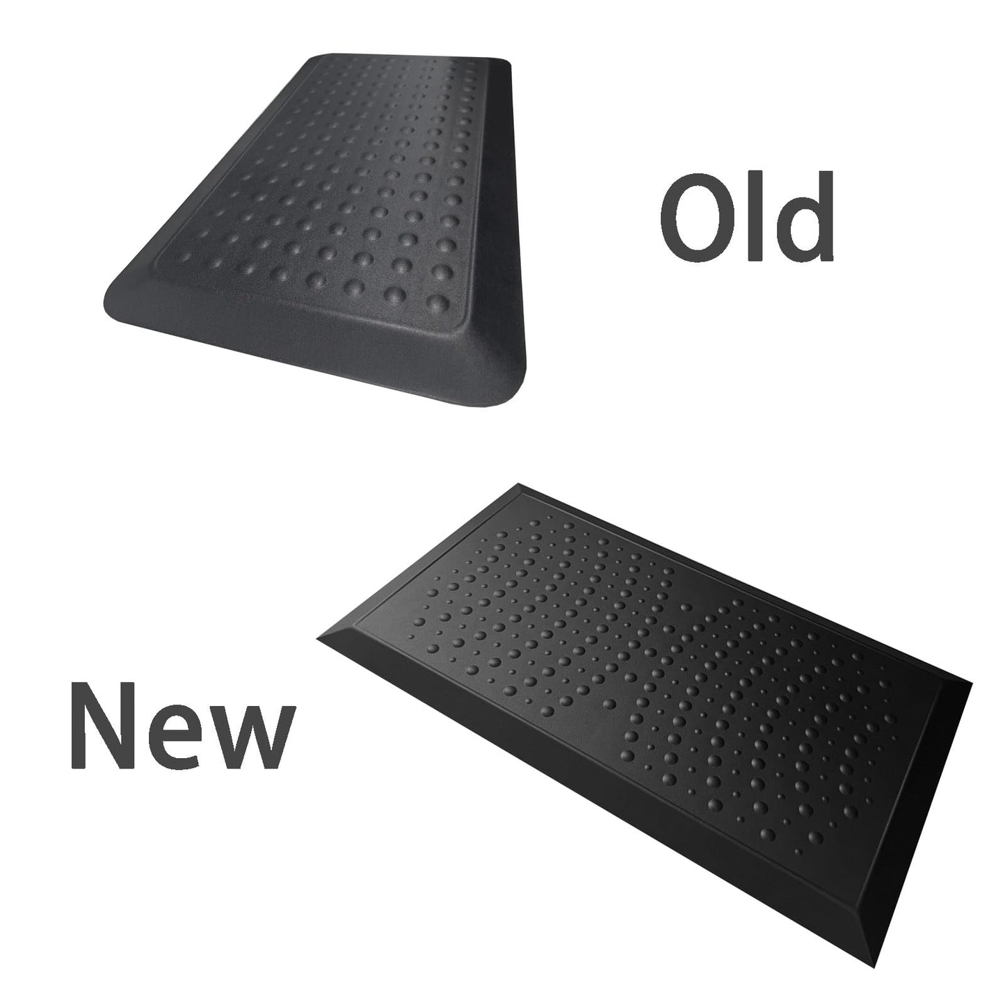 1" Extra Thick Anti Fatigue Kitchen Floor Mat Comfort Standing Mat 17'' x 30'', Office Standing Desk Mat, Kitchen Rug, Massage Points Comfort Mat, 140D high Density PU Foam (Black)