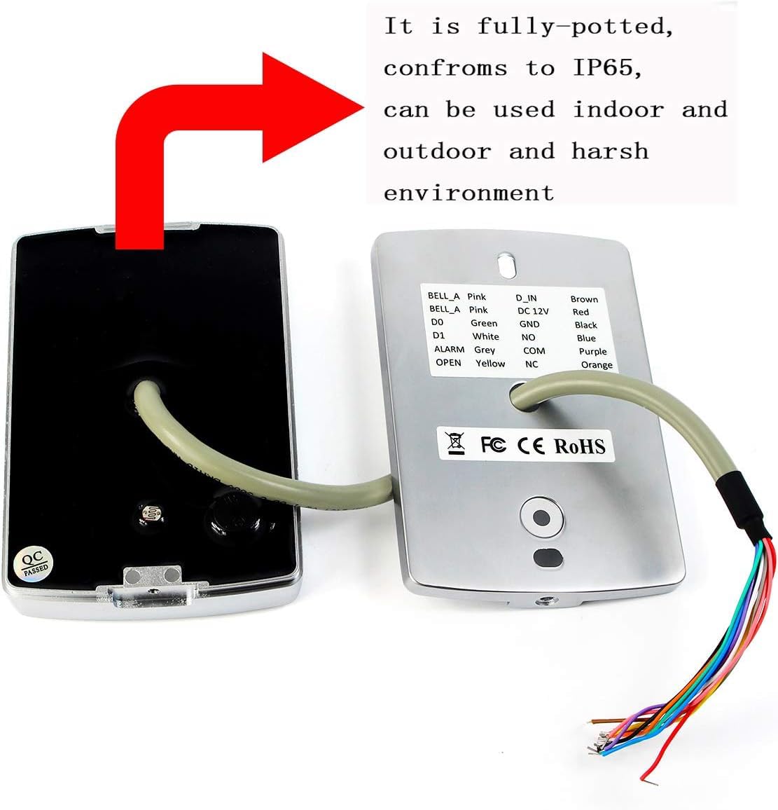 Retekess T-AC04 Access Control System,Garage Door Keypad,IP68 Waterproof,Wiegand 26 PIN Code RFID Keypad,Support 2000 Users
