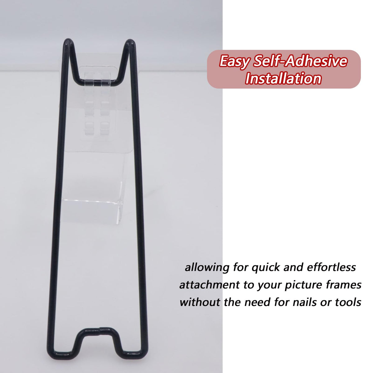 Joyangy 5 PCS Adjustable Metal Picture Frame Easel Backs, Self Adhesive Photo Frame Stands for Frames, Stainless Steel Easel Back Supports for Photos Paintings Display, 7.09"×2.17"