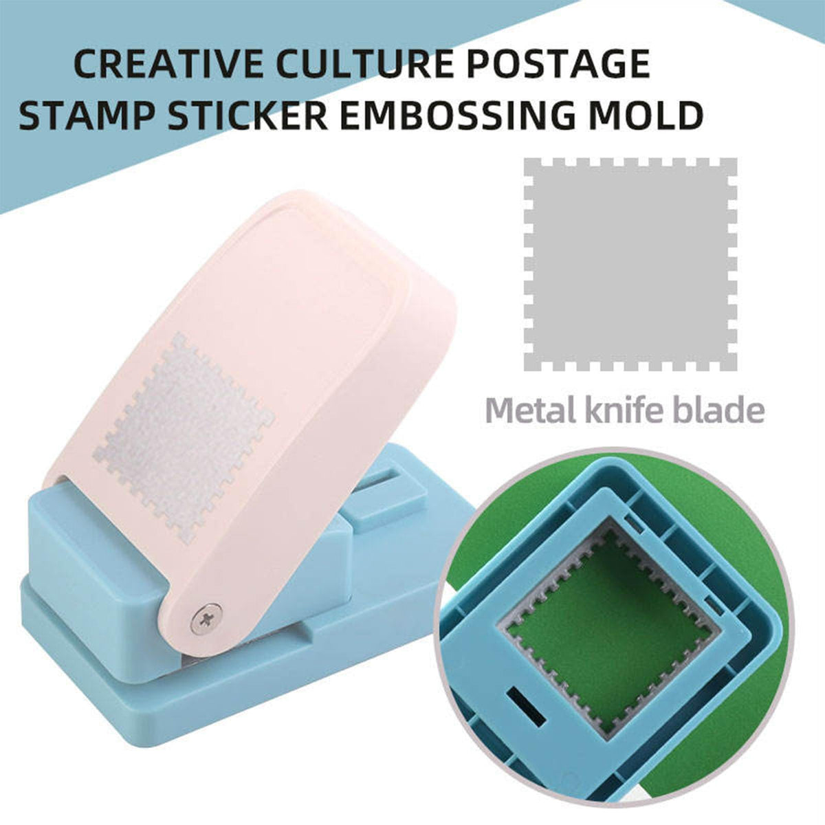 BBLING 1.5x1.25 inch Stamp Puncher Lever Type Paper Punching Machine, Used for Making Scrapbook DIY Card Making Crafts (Cannot Cut Fabric)