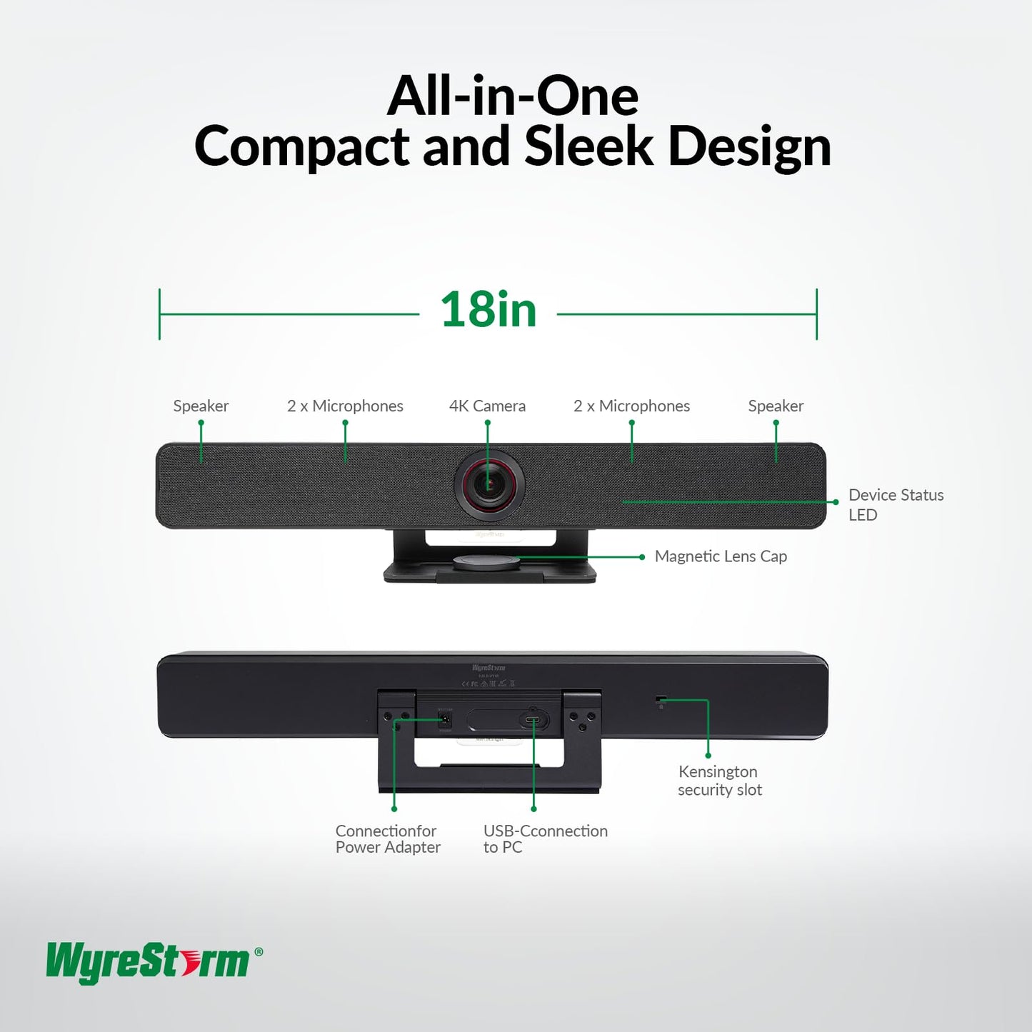 4K Conference Room Camera System with AI Auto Framing, Speaker & Presenter Tracking, Magnetic Privacy Cover, 120° Wide Angle, 5X Zoom, 4-Mic Array & Dual Speakers, USB for Teams, Zoom, Google Meet
