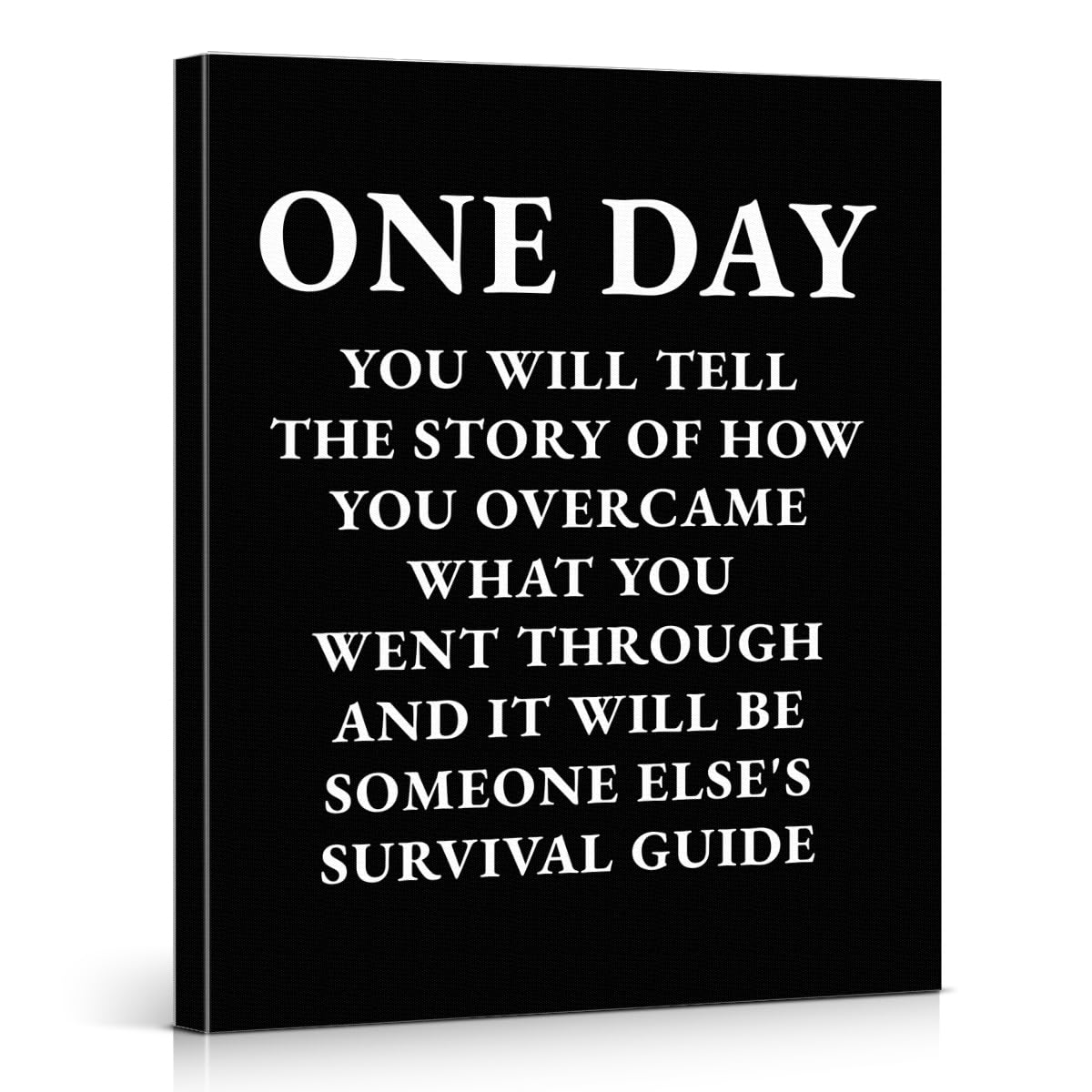 Inspirational Quotes Wall Art Decor, Black Office Decor for Men, Motivational Success Canvas Painting Positive Affirmations Posters Artwork for Home Office (8 X 10 Inches, Framed)