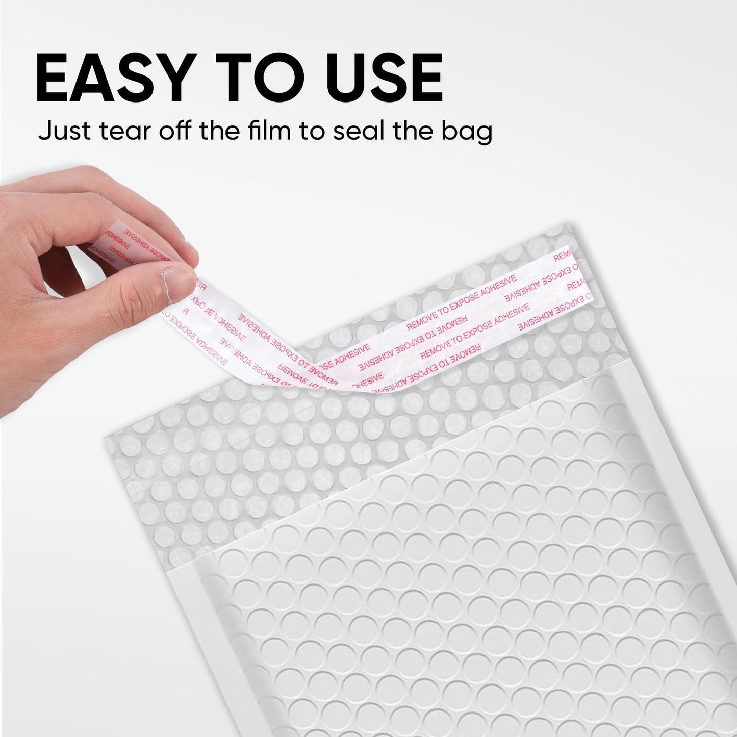 CHMI White Bubble Mailers 8.5 x 12 Inch 100 Pack, Usable Size 8.25X12 Inch Poly Mailers,Mailing Envelopes,Shipping Mailer，Opaque Self Seal Adhesive Waterproof Bags for Packaging and Shipping.