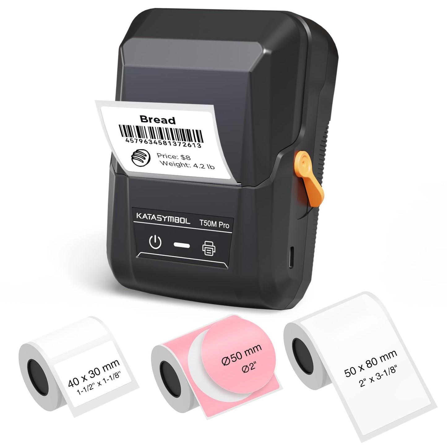 SUPVAN T50M Pro Bluetooth Label Maker Machine with 3 Tapes, Wide Waterproof Label, Versatile App with 30+ Fonts and 660+ Icons, Inkless Labeler for Home, Kitchen, School, Office Organization, Set 1