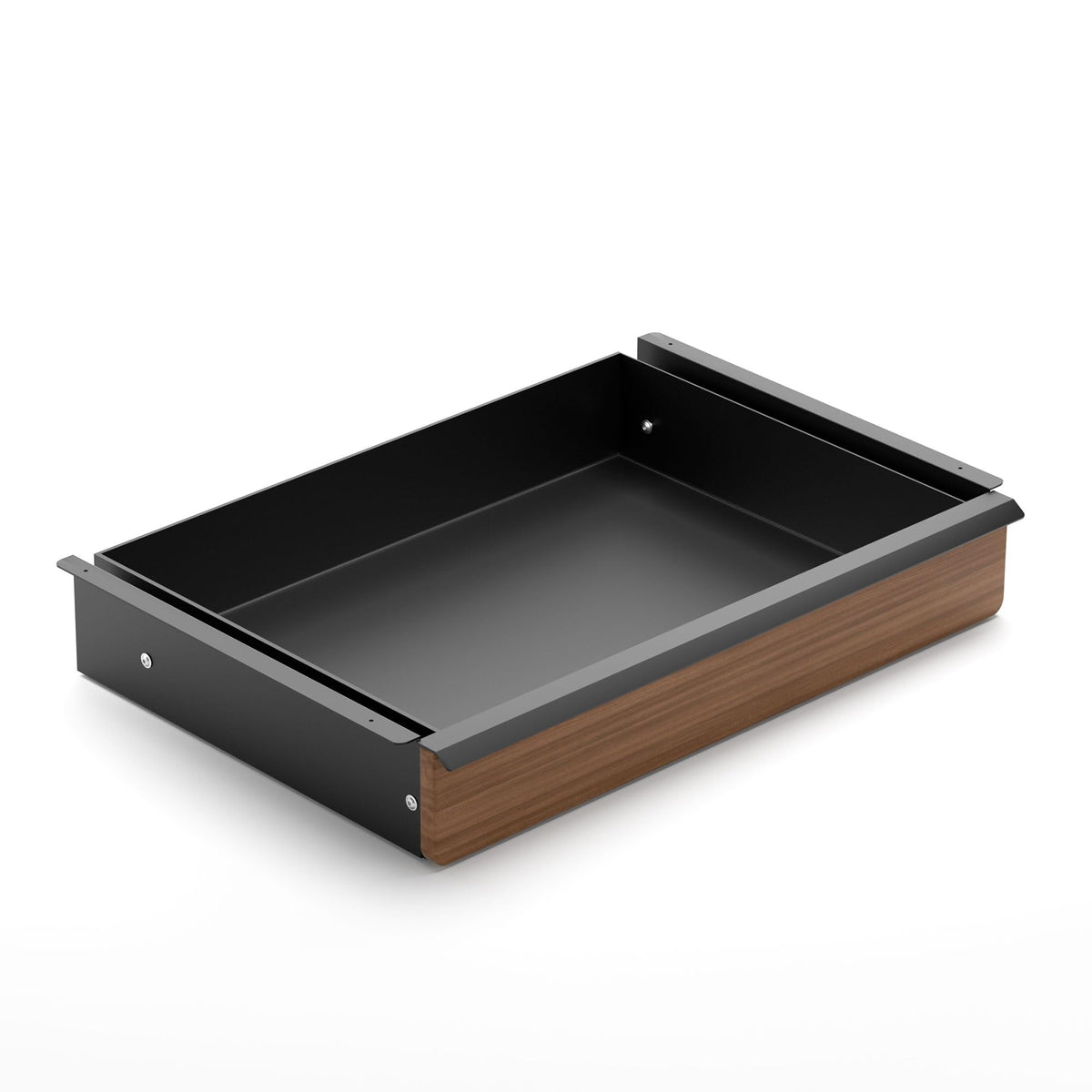 Under Desk Drawer, Solid Walnut Wood Panel – Sturdy Ball Bearing Slides, Easy Under-Desk Mount, Integrated Handle, Desktop Organizer for Office & Home Workstation