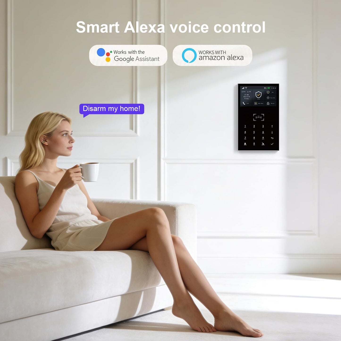 PGST 2026 Home Alarm System,120dB Alarm System with WiFi+GSM/4G & Real-Time APP Alert,Easy to Install Door/Window Motion Alarms Sensors,for Apartment,Kids Safety,Office NO Monthly Fees