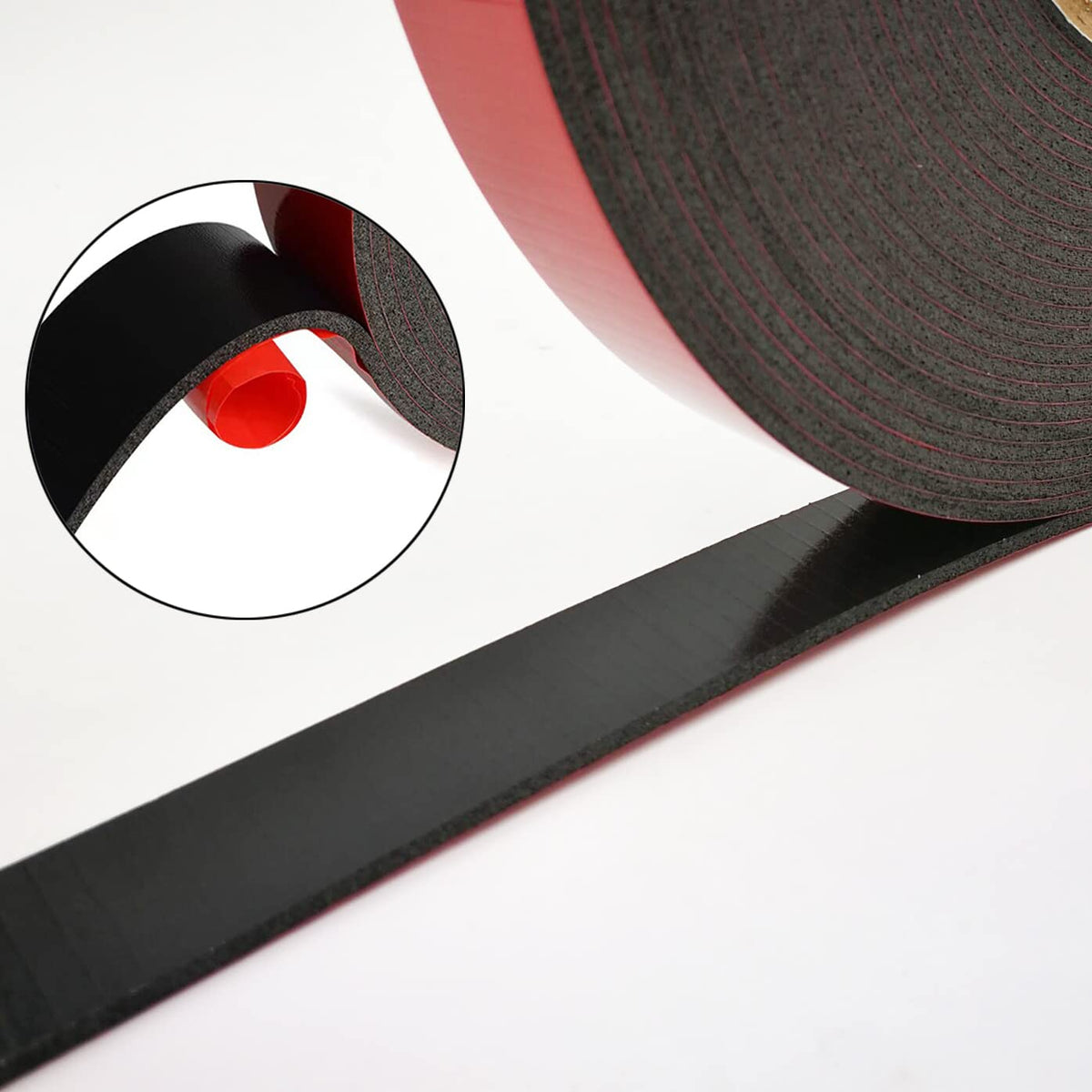 LLPT Double Sided Foam Tape 1 Inches x 50 Ft Durable Adhesive Weatherproof for Fill Gaps Attach Bond and Mount Uneven Or Textured Surfaces (T004A)
