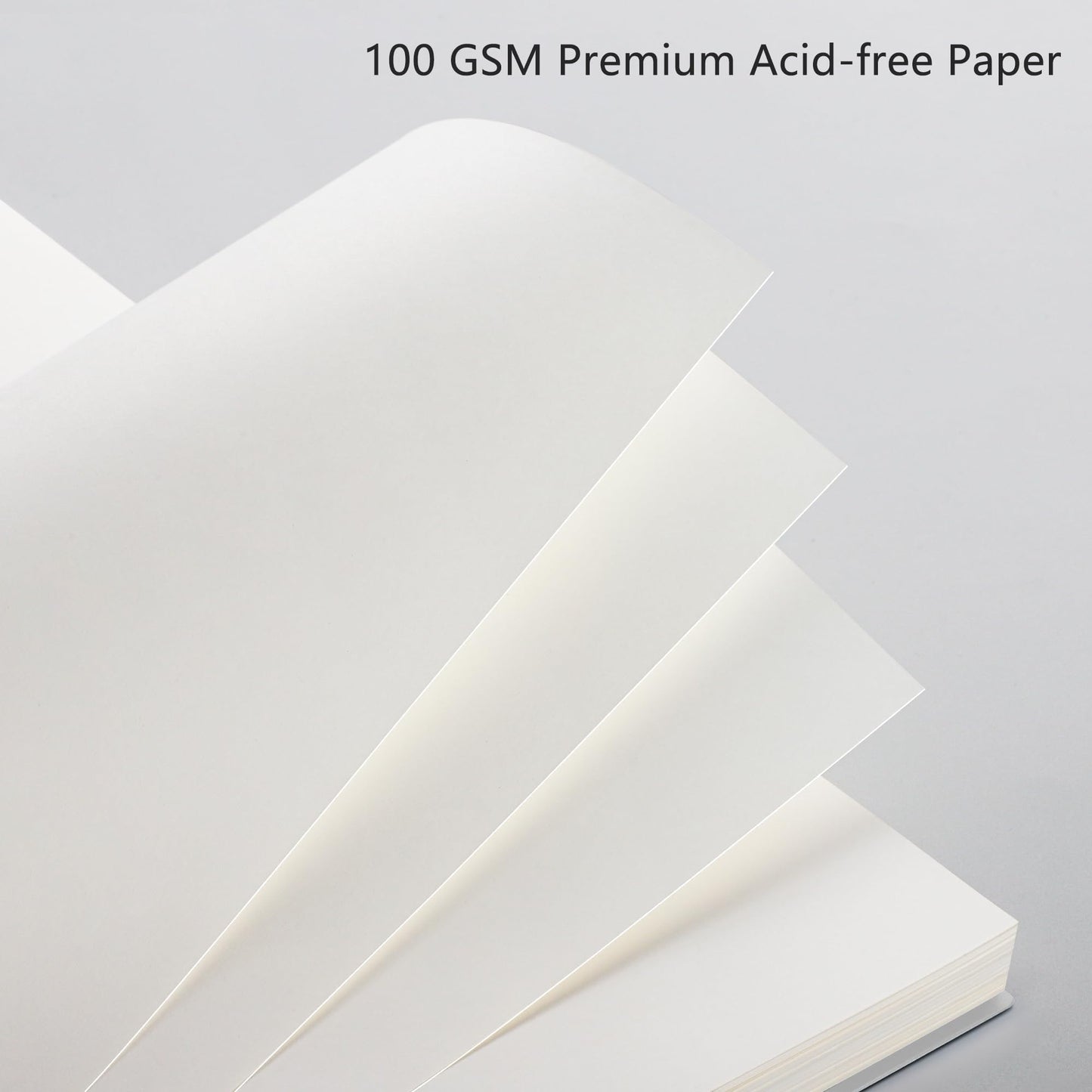 RETTACY Blank Journal Notebook, 3-Pack, 160 Pages per Pack, A5 Medium Size (5.7'' × 8.3''), 100 GSM Thick Paper, Spiral-bound, Flexible Plastic Cover, for Sketching, Drawing, Painting
