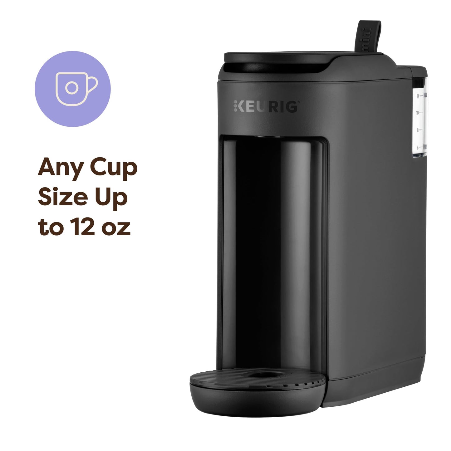 Keurig K-Mini Mate Single Serve K-Cup Pod Coffee Maker, Brews Up to 12 oz Cup, Compact Portable Coffee Machine for Small Spaces, Great for Dorms & Offices, Black
