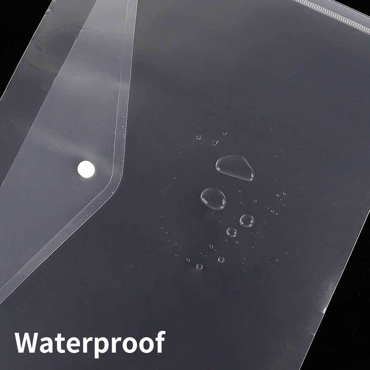 EOOUT 30pcs Plastic Envelopes, Clear Reusable Poly Envelope Waterproof File Folder with Snap Button, US Letter, A4 Size, for School Office Supplies