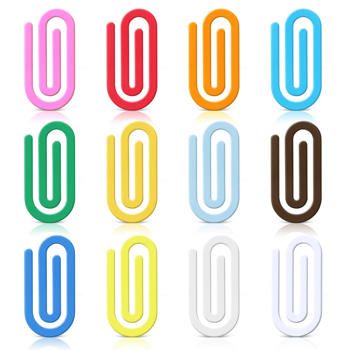 Teacher Appreciation Gifts, 12 Pcs Jumbo Acrylic Paper Clips, Translucent, Classroom & Office Supplies, Back to School Gifts for Teachers & Students, Desk Org & DIY Charms & Accents & Bookmarks