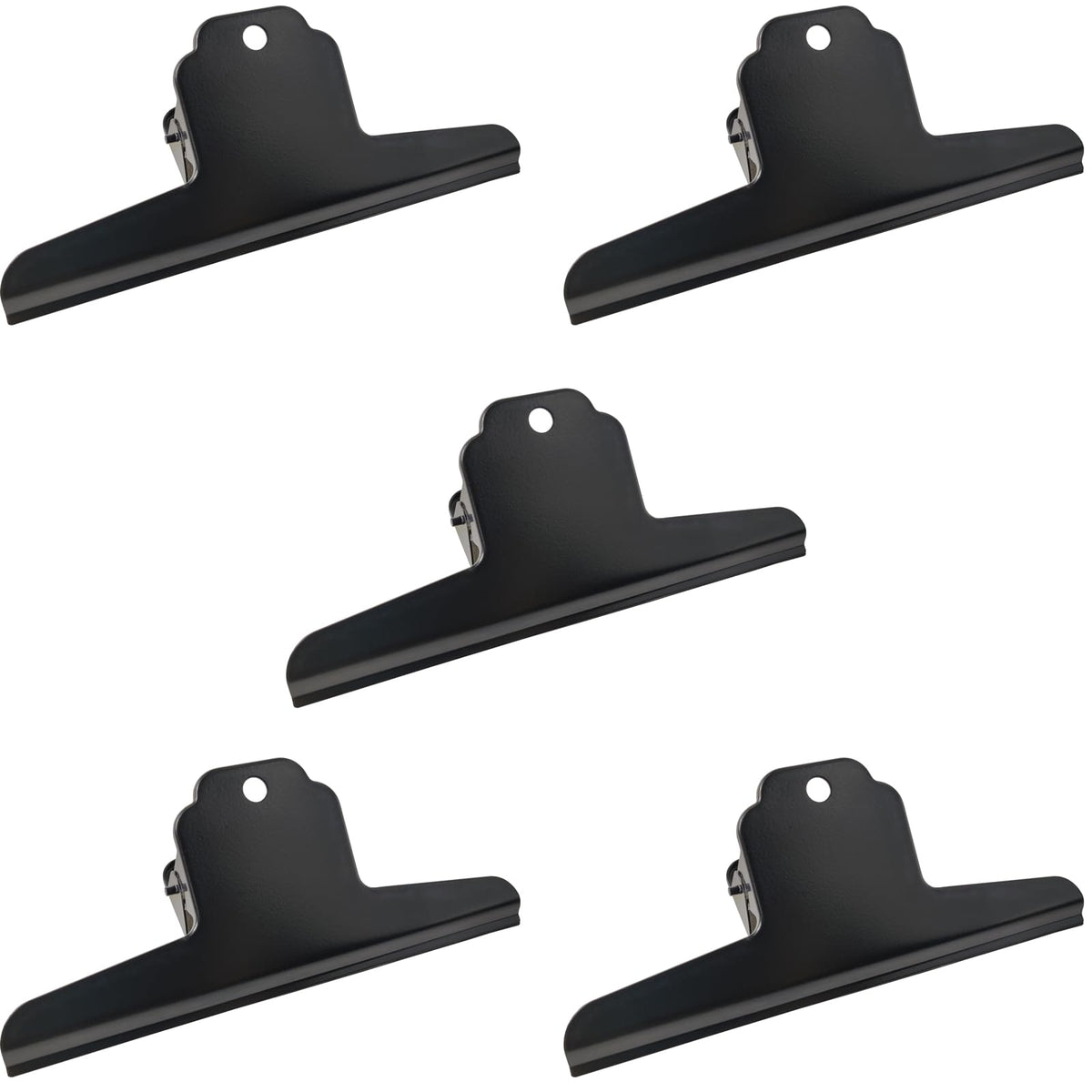 CARLKEMIAN Large Metal Bulldog Clips, 5 PCS Extra Large Jumbo 7 Inch Giant Binder Clips for Chips and Other Food Bags, Work, Art, Office and Kitchen