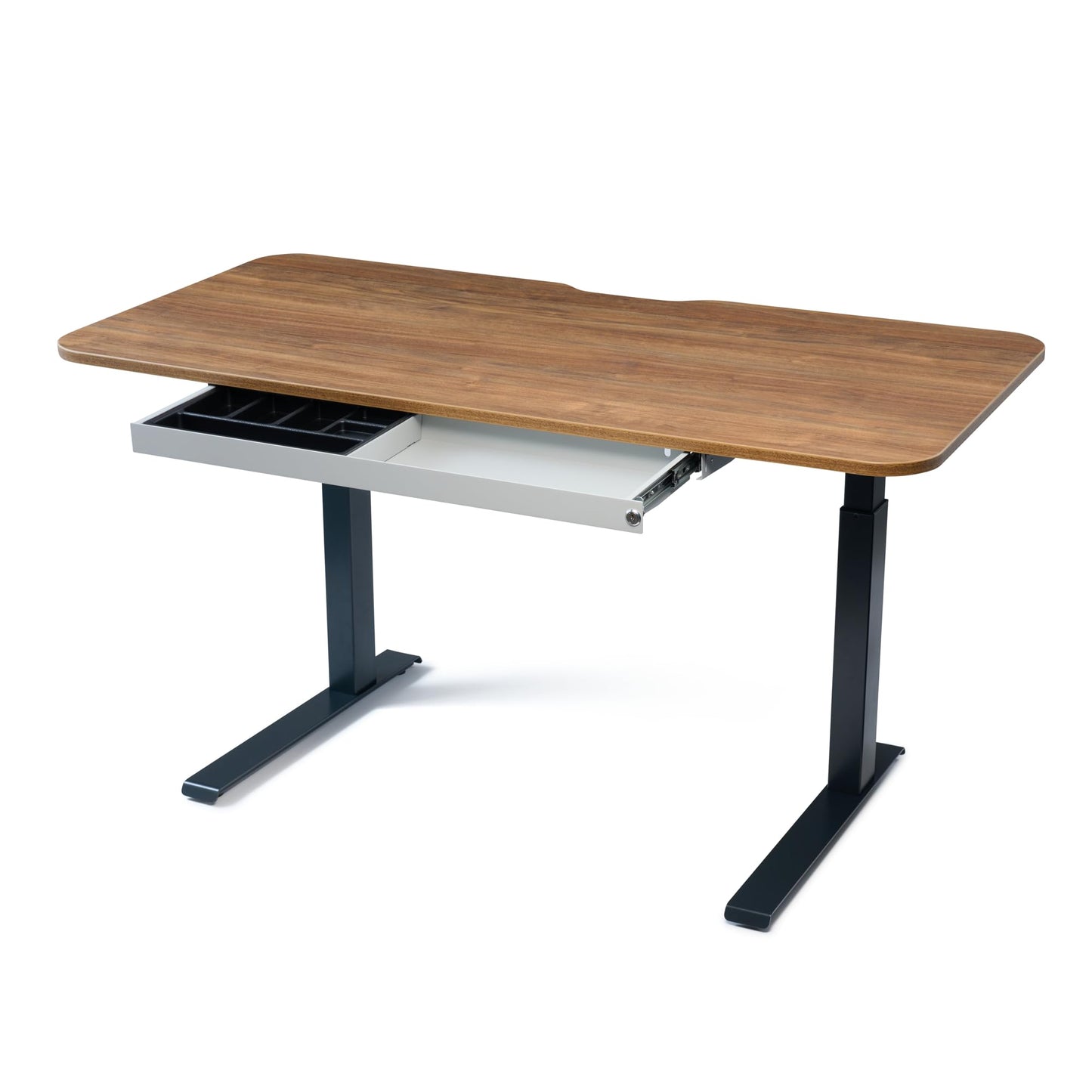 PERFECT POSTURE Under Desk Storage Drawer with Lock — Slim Pen & Pencil Drawer for Regular & Sit-Stand Standing Desks, Gray (33” x 9.4”)