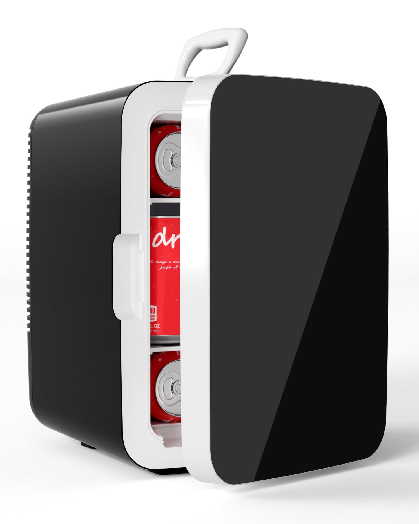 Electactic 10L Compact Mini Fridge, Portable Small Refrigerator, Small Cosmetics Cooler, 2.6 Gal Mini Fridge with AC/DC Adapters for Beverage, Food, Makeup, Bedroom, Office, Dorm, Classic Black
