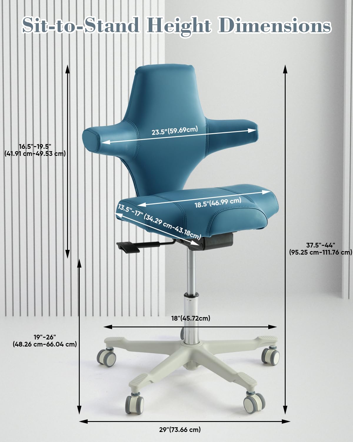 LIMKOMES Ergonomic Desk Chair with Multi-Functional Sitting Posture, Executive Chairs for Home Office Comfortable Lumbar Support (Blue)