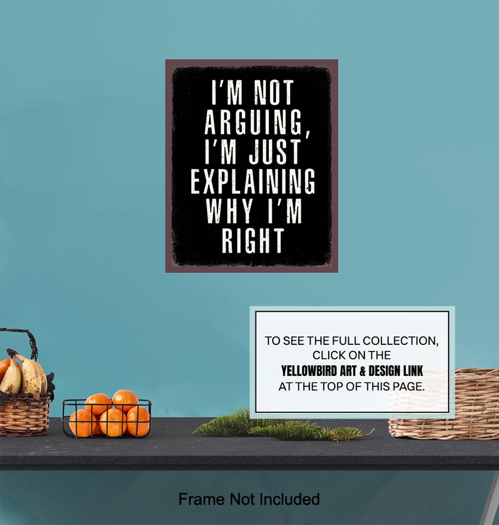 Office funny Quotes Wall Decor - Sarcastic Sayings Wall Decor for Men - Workplace funny Sayings - Man cave Sign - Silly Office Picture - Work Photo - Home Print, Executive Artwork