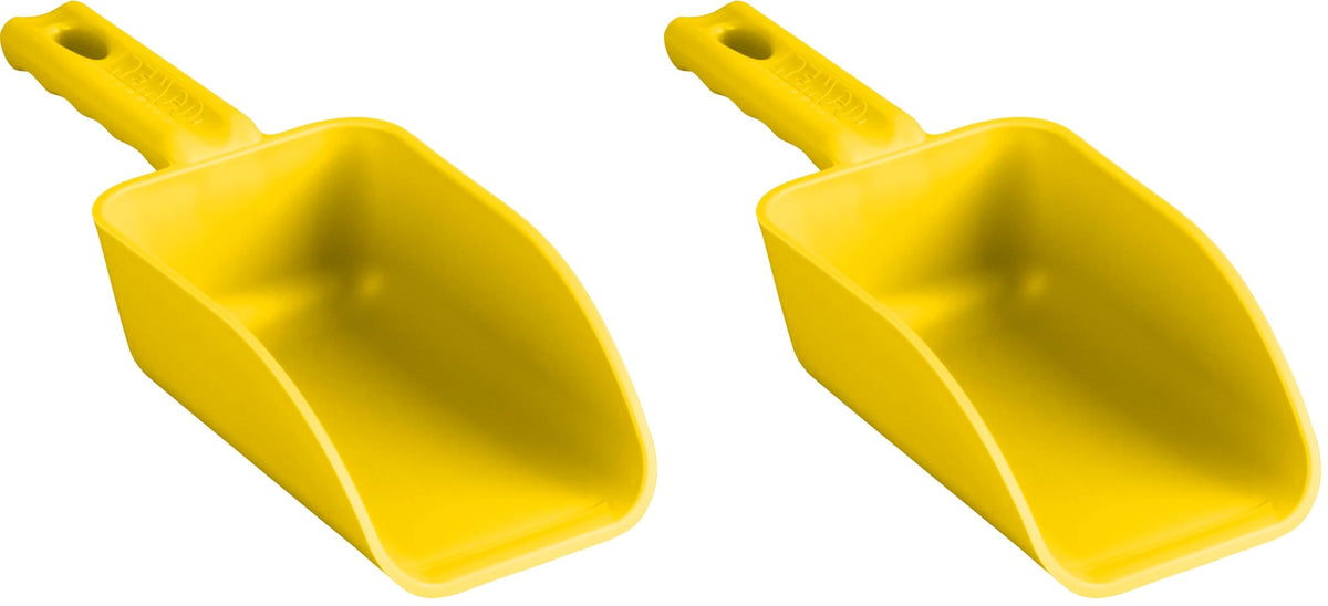 Vikan Remco 63006 Color-Coded Plastic Hand Scoop - BPA-Free Food-Safe Kitchen Utensils, Restaurant and Food Service Supplies, 16 oz, Yellow (Pack of 2)