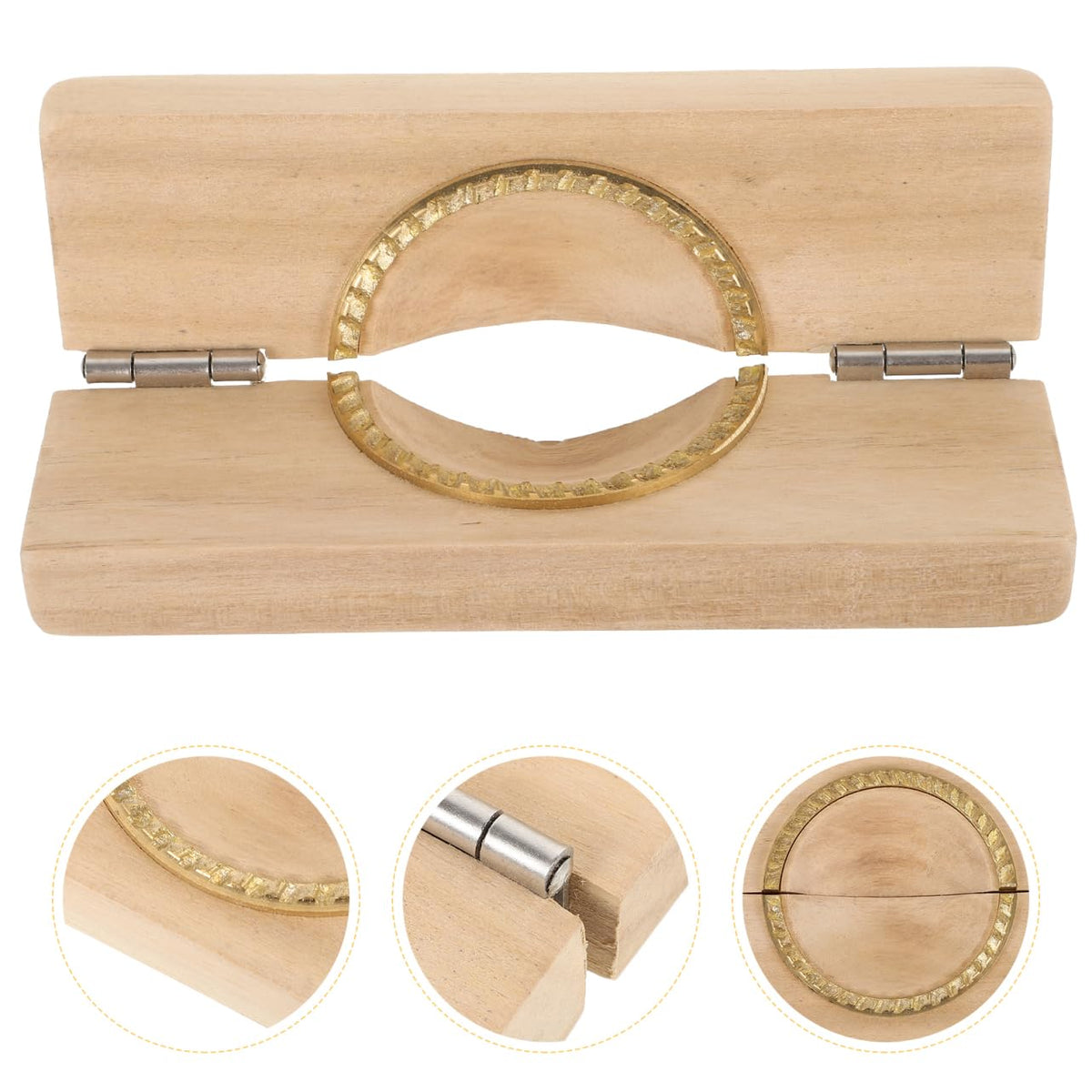 PRETYZOOM Dumpling Artifact Wooden Dumpling Press Mold 5.7In Dough Presser for Homemade Making Kitchen Tool