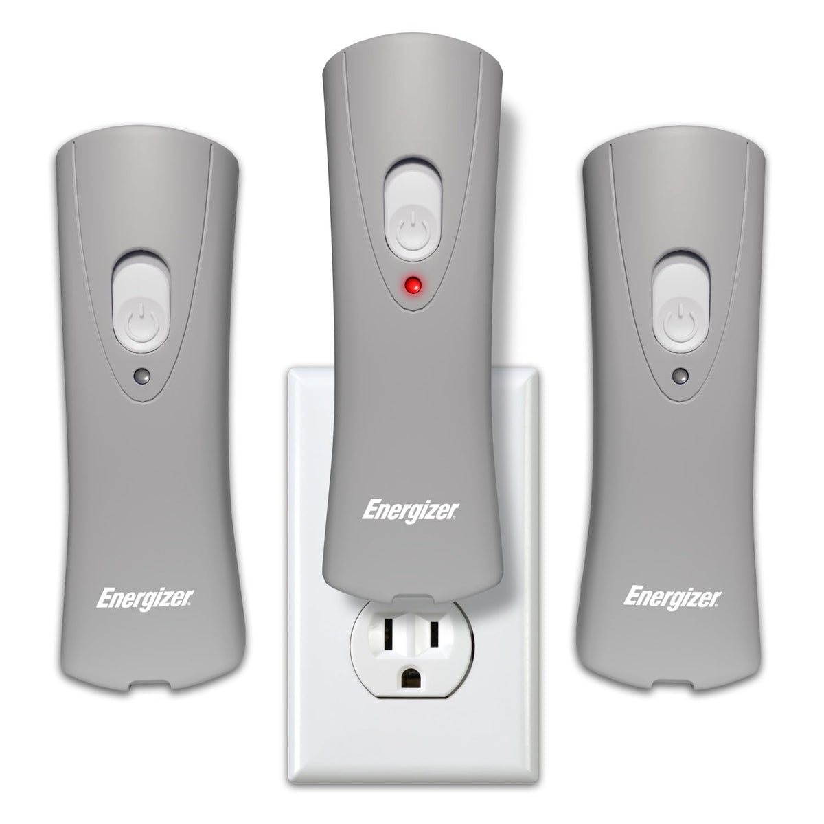 Energizer Auto-On LED Flashlights Rechargeable (3-Pack) for Home Power Failure, Plug in LED Flashlight for Power Outage, Night Light, Hurricane Preparedness