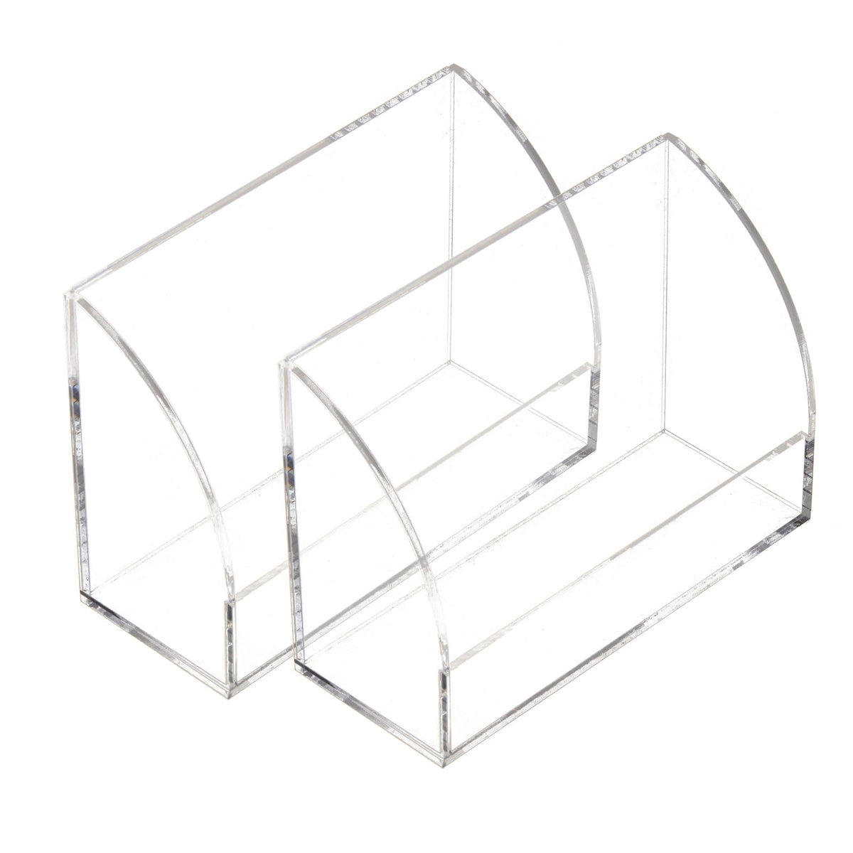 SEVENY 2 PACKS 3x5 Acrylic Index Card Holder Business Card Display Stand for Desk File Note Clear Postcard Stand Index Card Rack Acrylic Business Card Stand for Office Business Classroom (No Card)