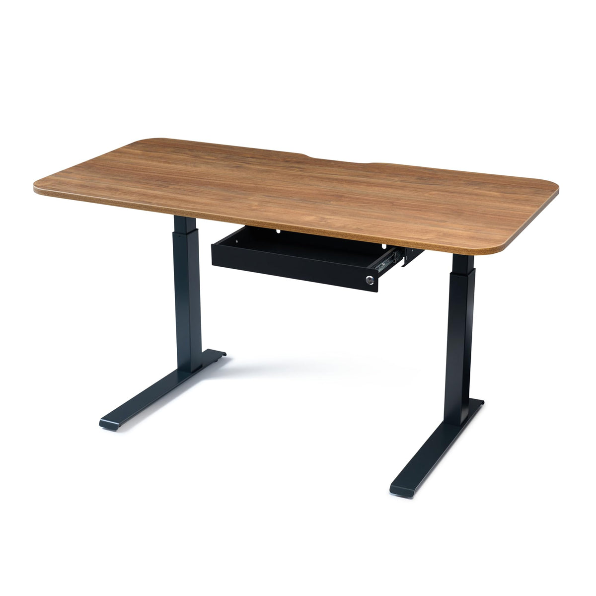 PERFECT POSTURE Max Under Desk Storage Drawer – Large Desk Drawer with Lock for Regular & Sit-Stand Standing Desks, Black (19.3" x 10")