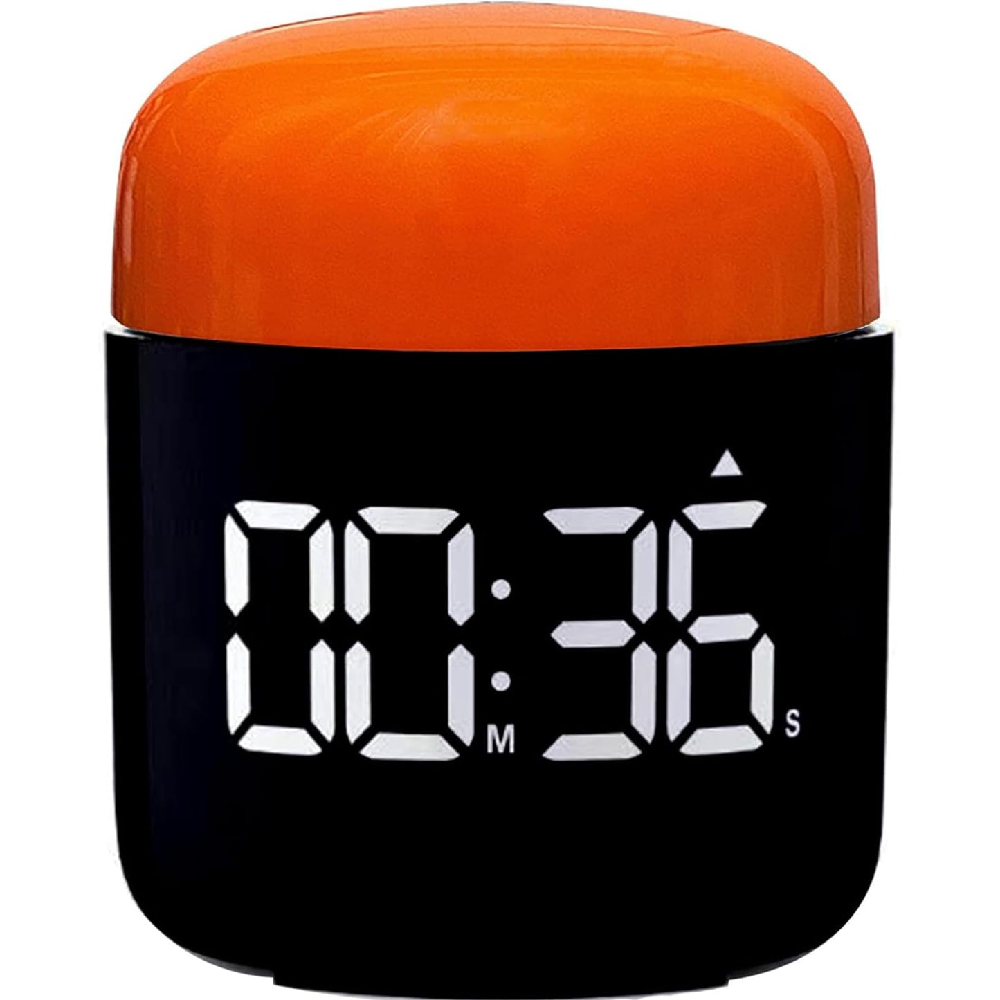 Large Display Digital Timer Stopwatch, Retro Manual Twist Table Count Down & Up Game Timer, Easy to use, Night Light Silent & Sound Timers for ADHD Study Work Kitchen Classroom Yoga Gym (Tangerine)